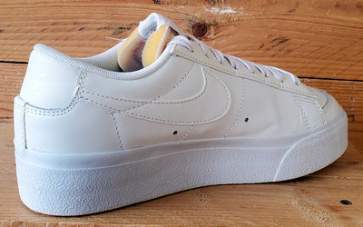 Nike Blazer Platform Leather Trainers UK4/US6.5/EU37.5 DJ0292-100 Triple White
