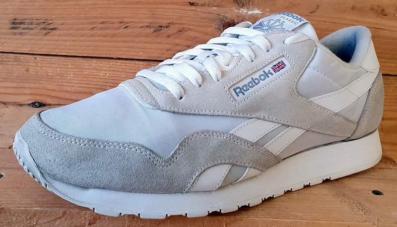 Reebok Classic Nylon Low Trainers UK10/US11/EU44.5 GY7235 Light Grey/Cream