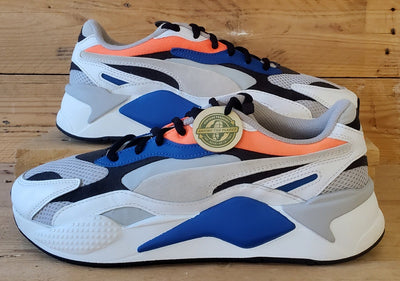 Puma RS-X Prism Low Textile Trainers UK11/US12/EU46 374758-03 Grey/Ultra Orange