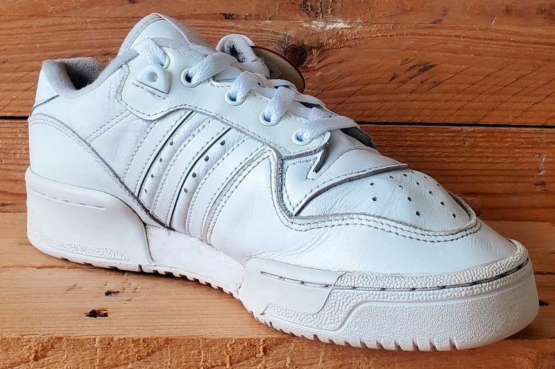 Adidas Rivalry Low Leather Trainers UK6/US6.5/EU39 EF8729 Triple White