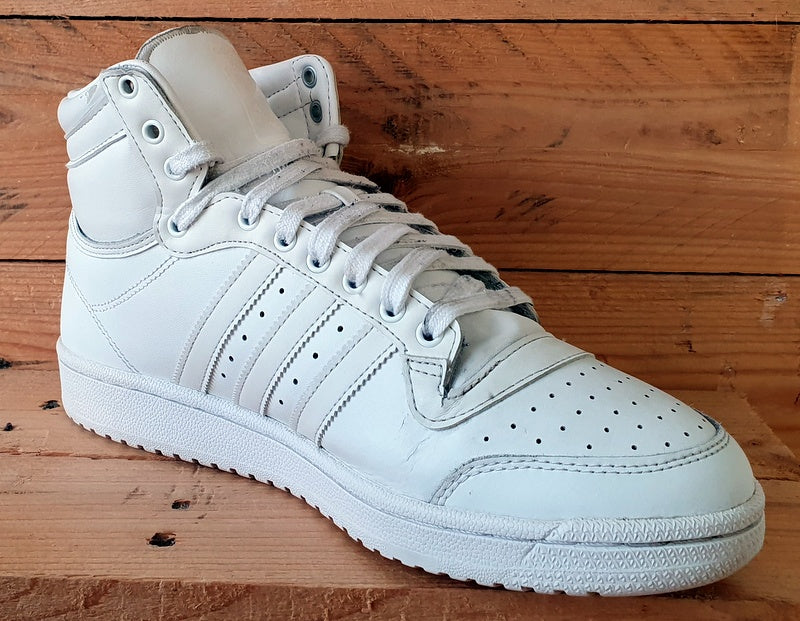 Adidas Top Ten Mid Leather Trainers UK9.5/US10/EU44 FV6131 Triple White