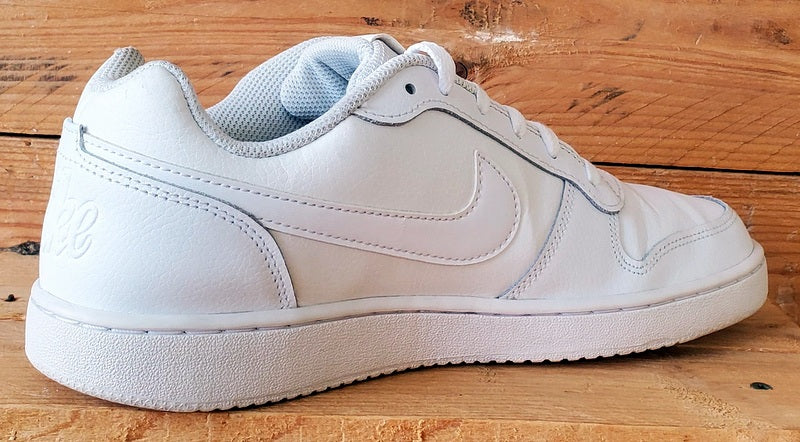 Nike Ebernon Low Leather Trainers UK8/US9/EU42.5 AQ1775-100 Triple White
