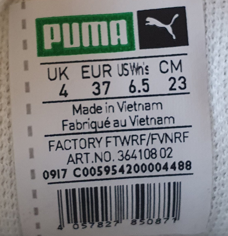 Puma Basket Heart Night Sky Low Leather Trainers UK4/US6.5/EU37 364108 02 Cream