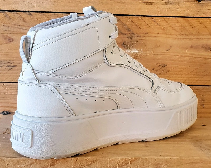 Puma Karmen Rebelle Mid Leather Trainers UK5.5/US8/EU38.5 387213-01 Triple White