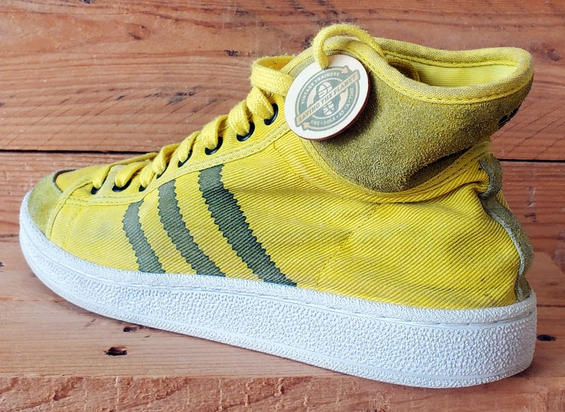 Adidas Nizza Mid Canvas Trainers UK8/US8.5/EU42 G42904 Yellow/White