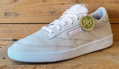 Reebok Club C 85 Low Suede Trainers UK7/US9.5/EU40.5 BS9609 Pink/White