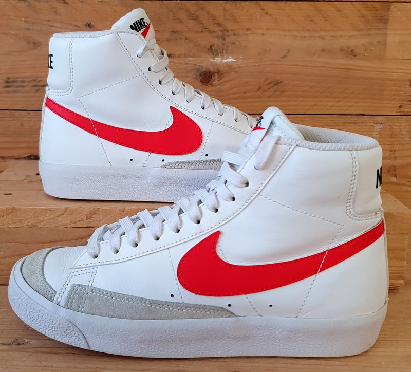 Nike Blazer 77 Mid Leather Trainers UK4/US4.5Y/EU36.5 DA4086-117 White/Red/Blue