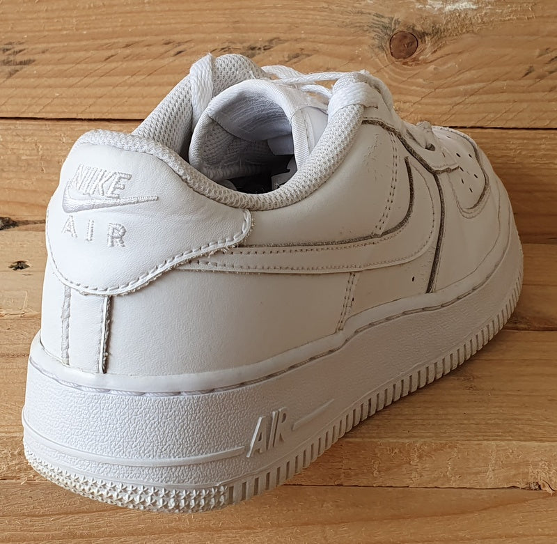 Nike Air Force 1 Low Leather Trainers UK5.5/US6Y/EU38.5 314192-117 Triple White