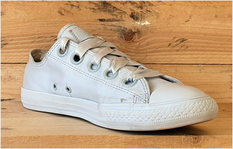 Converse Chuck Taylor All Star Satin Trainers UK5 US5.5 EU38 660731C Pure Silver VintageTrainers