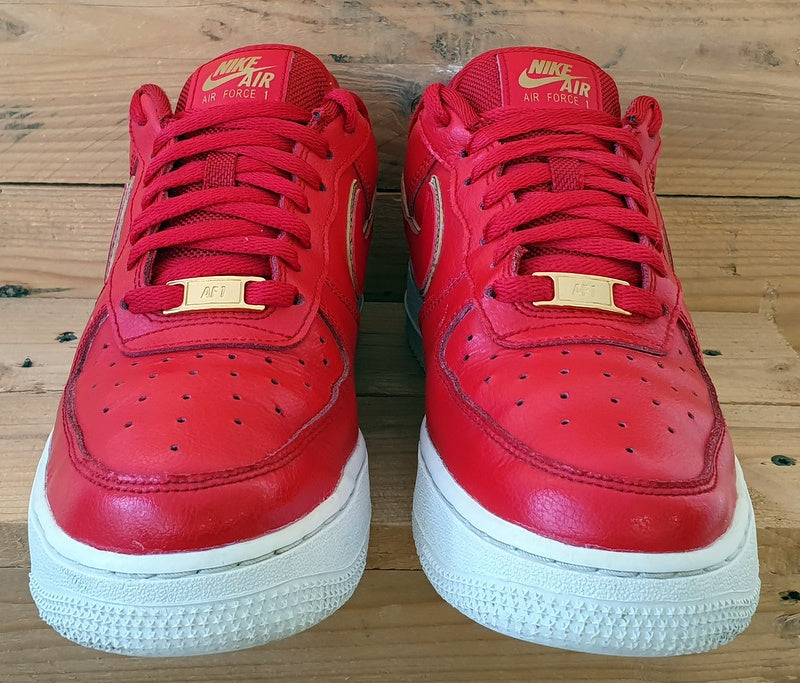 Nike Air Force 1 Low Leather Trainers UK5.5 US8 EU39 AO2132 602 University Red VintageTrainers