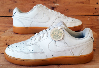 Nike Court Vision Low Leather Trainers UK7/US8/EU41 CD5463-105 White/Gum