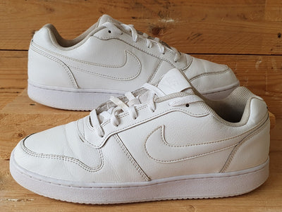 Nike Ebernon Low Leather Trainers UK9/US10/EU44 AQ1775-100 Triple White