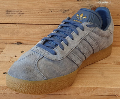 Adidas Gazelle Low Suede Trainers UK8/US8.5/EU42 AQ0915 Grey/Gum Sole