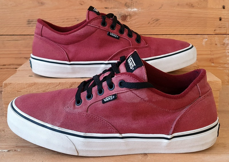 Vans Off The Wall Low Canvas Trainers UK10/US11/EU44.5 751505 Maroon/Black