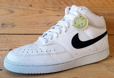 Nike Court Vision Mid Leather Trainers UK7.5/US8.5/EU42 DN3577-101 White/Black