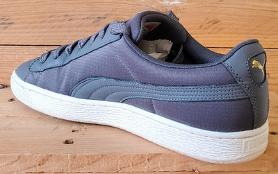 Puma Basket Low Textile/Leather Trainers UK9/US10/EU43 358521-03 Grey/White