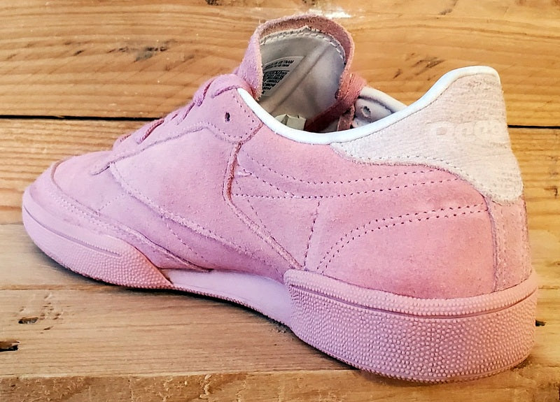 Reebok Club C 85 Low Suede Trainers UK4/US6.5/EU37 CM9053 Triple Chalk Pink
