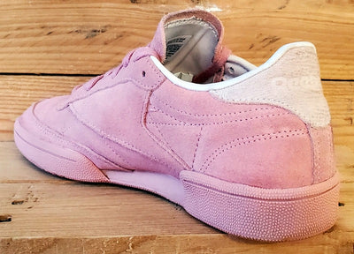 Reebok Club C 85 Low Suede Trainers UK4/US6.5/EU37 CM9053 Triple Chalk Pink