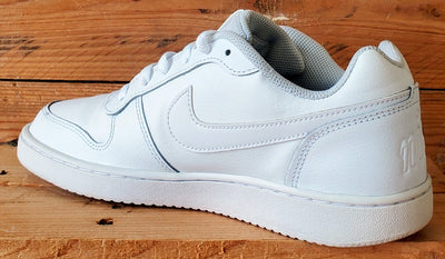 Nike Ebernon Low Leather Trainers UK8/US9/EU42.5 AQ1775-100 Triple White