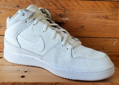 Nike Priority Mid Leather Trainers UK10/US11/EU45 641893-110 Triple White