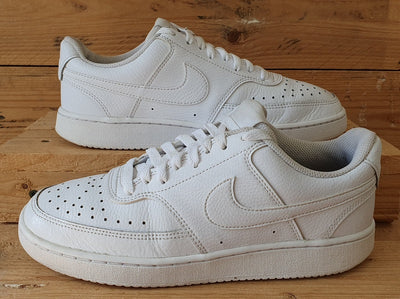 Nike Court Vision Low Leather Trainers UK5.5/US8/EU39 CD5434-100 Triple White