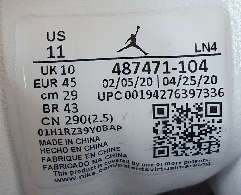 Nike Jordan 14 Retro Leather Trainers UK10/US11/E45 487471-104 White/Hyper Royal