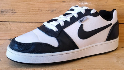 Nike Ebernon Premium Leather Trainers UK6/US7/EU40 AQ1774-102 Black/White