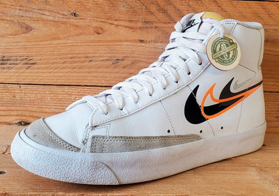 Nike Blazer 77 Multi Swoosh Mid Leather Trainers UK8/US9/EU42.5 FN7809-100 White