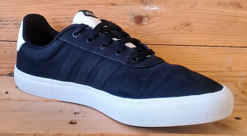 Adidas Vulc Raid3r Low Canvas Trainers UK10/US10.5/EU44.5 GY5496 Black/White
