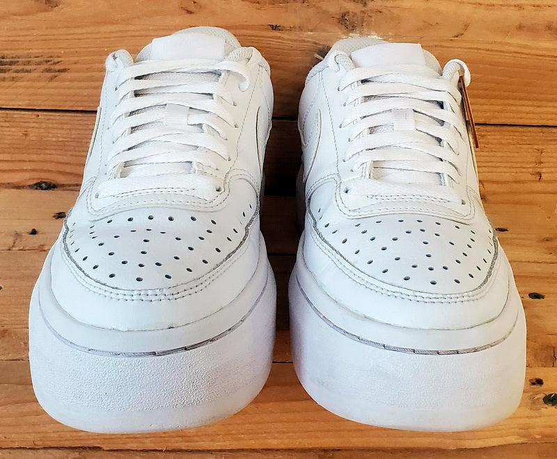 Nike Court Vision Alta Leather Trainers UK7/US9.5/EU41 DM0113-100 Triple White