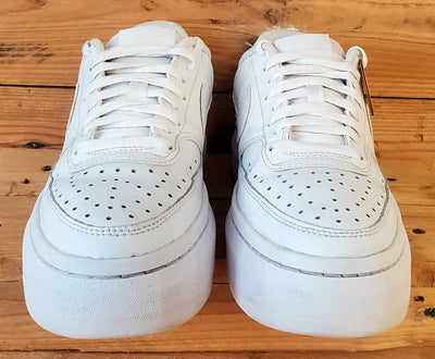 Nike Court Vision Alta Leather Trainers UK7/US9.5/EU41 DM0113-100 Triple White