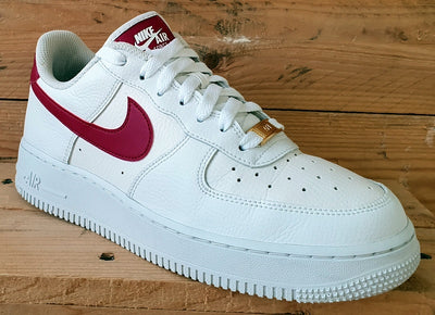 Nike Air Force 1 '07 Leather Trainers UK6/US8.5/EU40 315115-154 White Noble Red