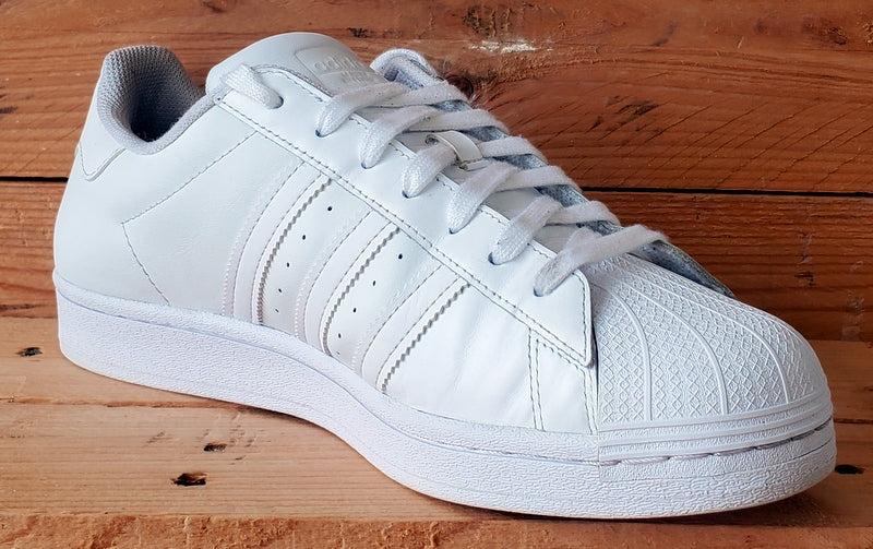 Adidas Superstar Low Leather Trainers UK9/US9.5/EU43 EG4960 Triple White