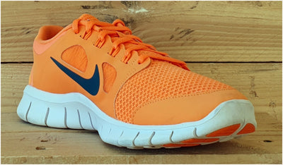 Nike Free 2.0 Textile Trainers UK5.5/US6Y/EU38.5 580558-801 Atomic Orange/White