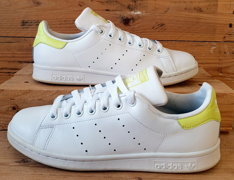 Adidas Stan Smith Low Leather Trainers UK6/US7.5/EU39 FW2707 White/Yellow