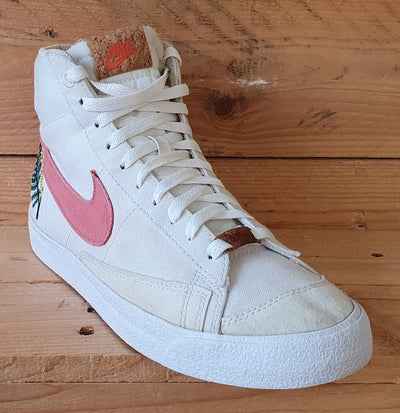 Nike Blazer 77 Catechu Mid Canvas Trainers UK7/US9.5/EU41 DC9265-101 White/Pink