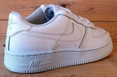 Nike Air Force 1 GS Leather Trainers UK3/US3.5Y/EU35.5 314192-117 Triple White