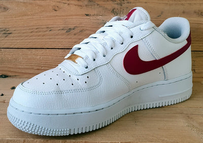 Nike Air Force 1 '07 Leather Trainers UK6/US8.5/EU40 315115-154 White Noble Red