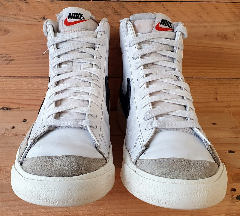 Nike Blazer Mid 77 Vintage Leather Trainers UK8/US9/E42.5 BQ6806-100 White/Black