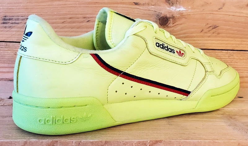 Adidas Continental 80 Leather Trainers UK7.5/US8/EU41 B41675 Semi Frozen Yellow