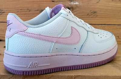 Nike Air Force 1 Low Leather GS Trainers UK4/US4.5Y/EU36.5 CT3839-107 White/Pink