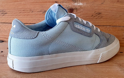 Adidas Continental Vulc Low Canvas Trainers UK6/US6.5/EU39 EG6735 Glow Blue