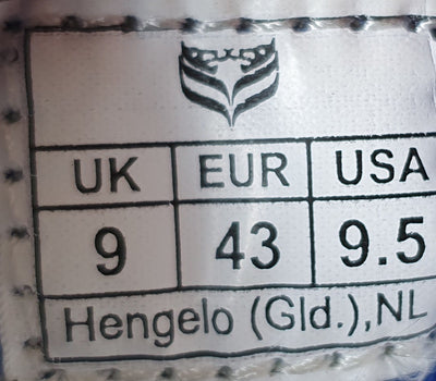 Hengelo Classic Low Leather Trainers UK9/US9.5/US43 White/Royal Marine Blue