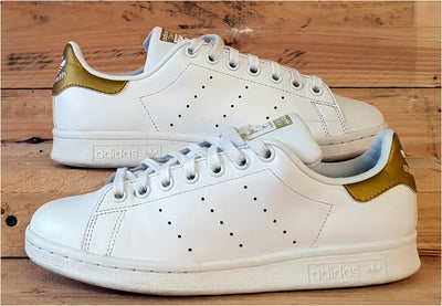 Adidas Stan Smith J Low Leather Trainers UK5/US5.5/EU38 BB0209 White/Gold