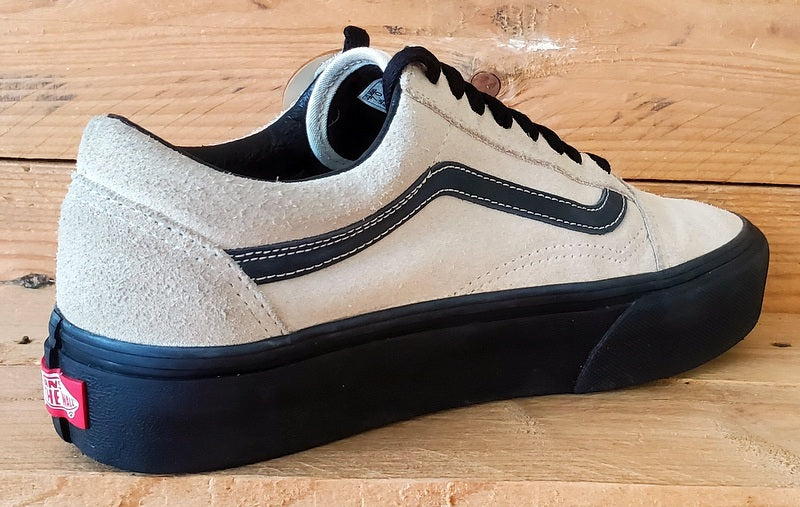 Vans Off The Wall Platform Low Suede Trainers UK6/US8.5/EU39 721454 Grey/Black