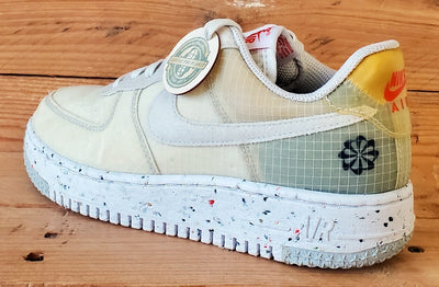 Nike Air Force 1 Crater Textile Trainers UK4/US6.5/EU37.5DO7692-100 Cream/White