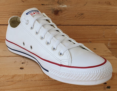 Converse Chuck Taylor Low Leather Trainers UK11/US11/EU45 132173C White/Red