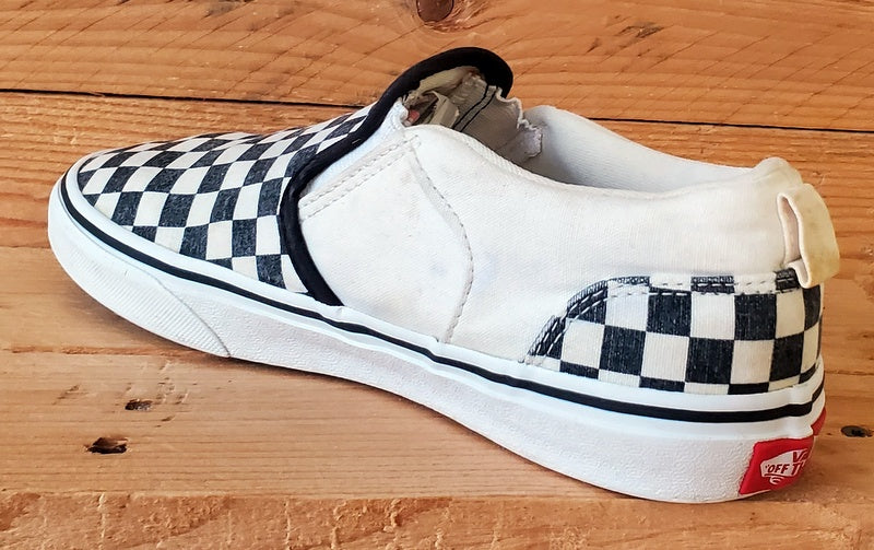 Vans Off The Wall Canvas Trainers UK5/US6/EU38 508731 Checkerboard/White/Black