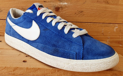 Nike Blazer Low Premium PRM Suede Trainers UK10/US11/EU45 538402-403 Prize Blue