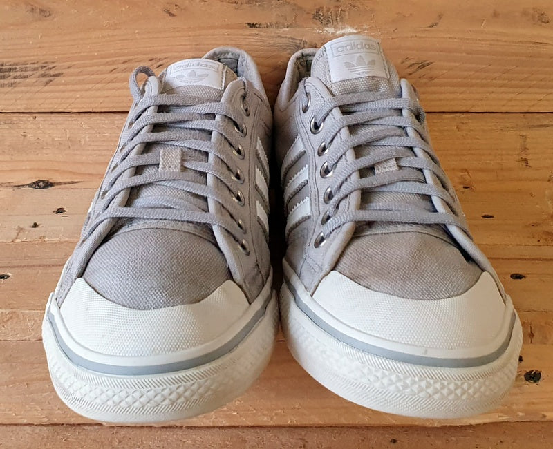 Adidas Originals Nizza Low Canvas Trainers UK11/US11.5/EU46 BZ0498 Grey/White